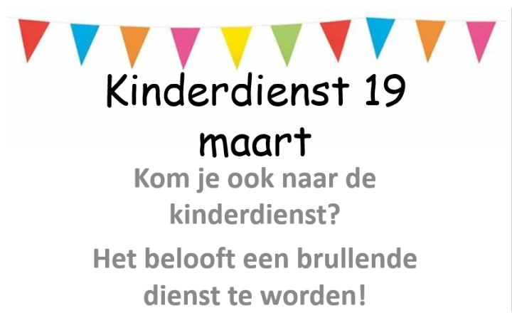 Kinderdienst 19 maart